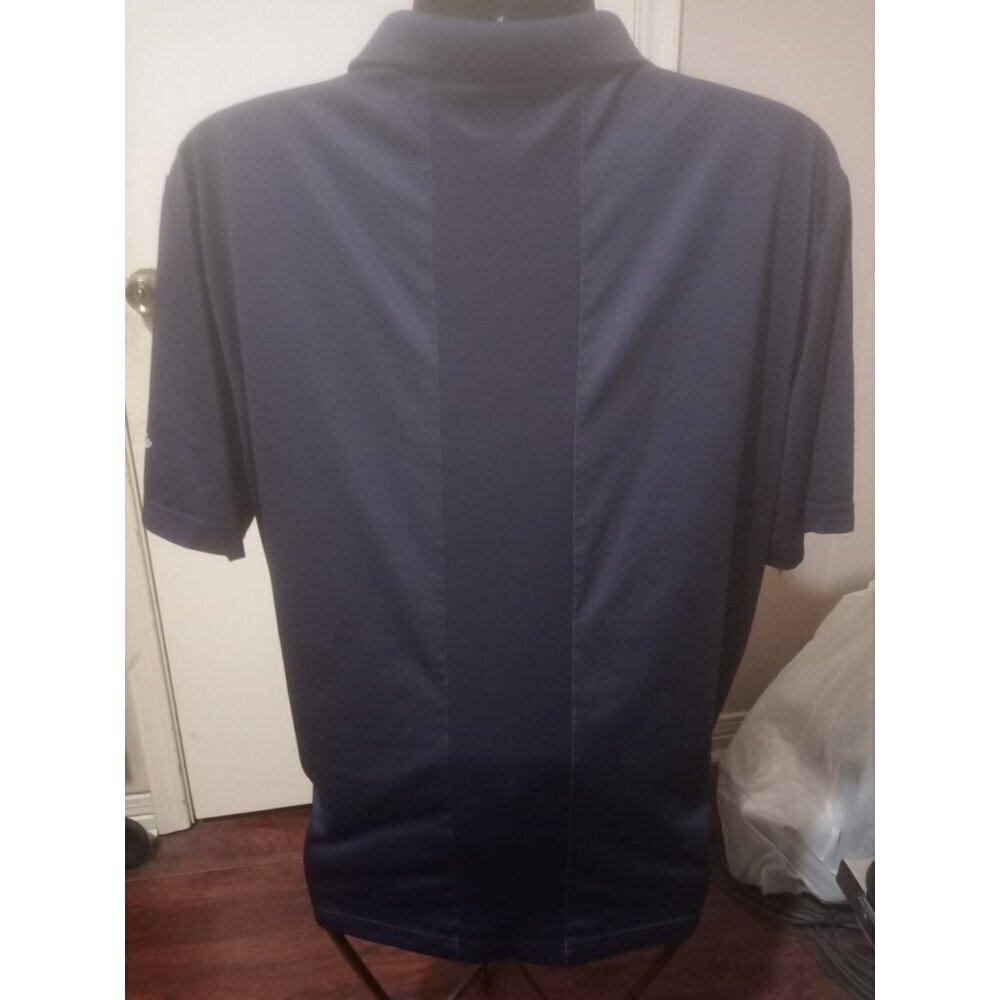 Callaway Polo Shirt Men Large L Blue Opti Dri Short Sleeve Golf AOP Diamond - Picture 6 of 10